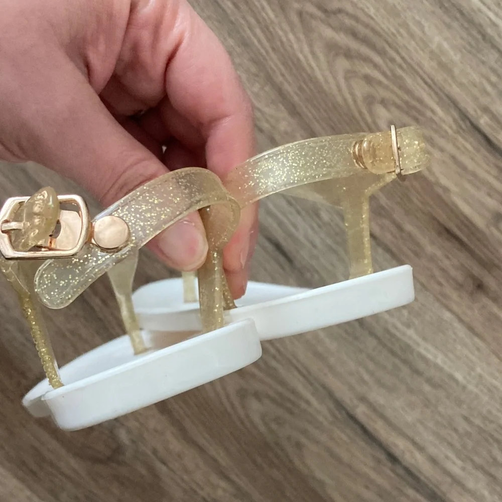 Kurt Geiger Glittering Gold Sandals Sz 13